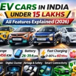 EV Cars in India Under 15 Lakhs 2026 ata Punch EV, Citroen eC3, Mahindra XUV400 and Tata Tigor EV with range and battery details.