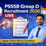 Punjab government job notification and online application announcement.