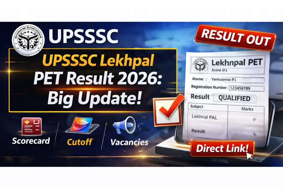 UPSSSC Lekhpal PET Result 2026 announcement