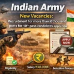 Indian Army New Vacancies 2026 for 10th Pass candidates, 50,000+ Agniveer posts apply online