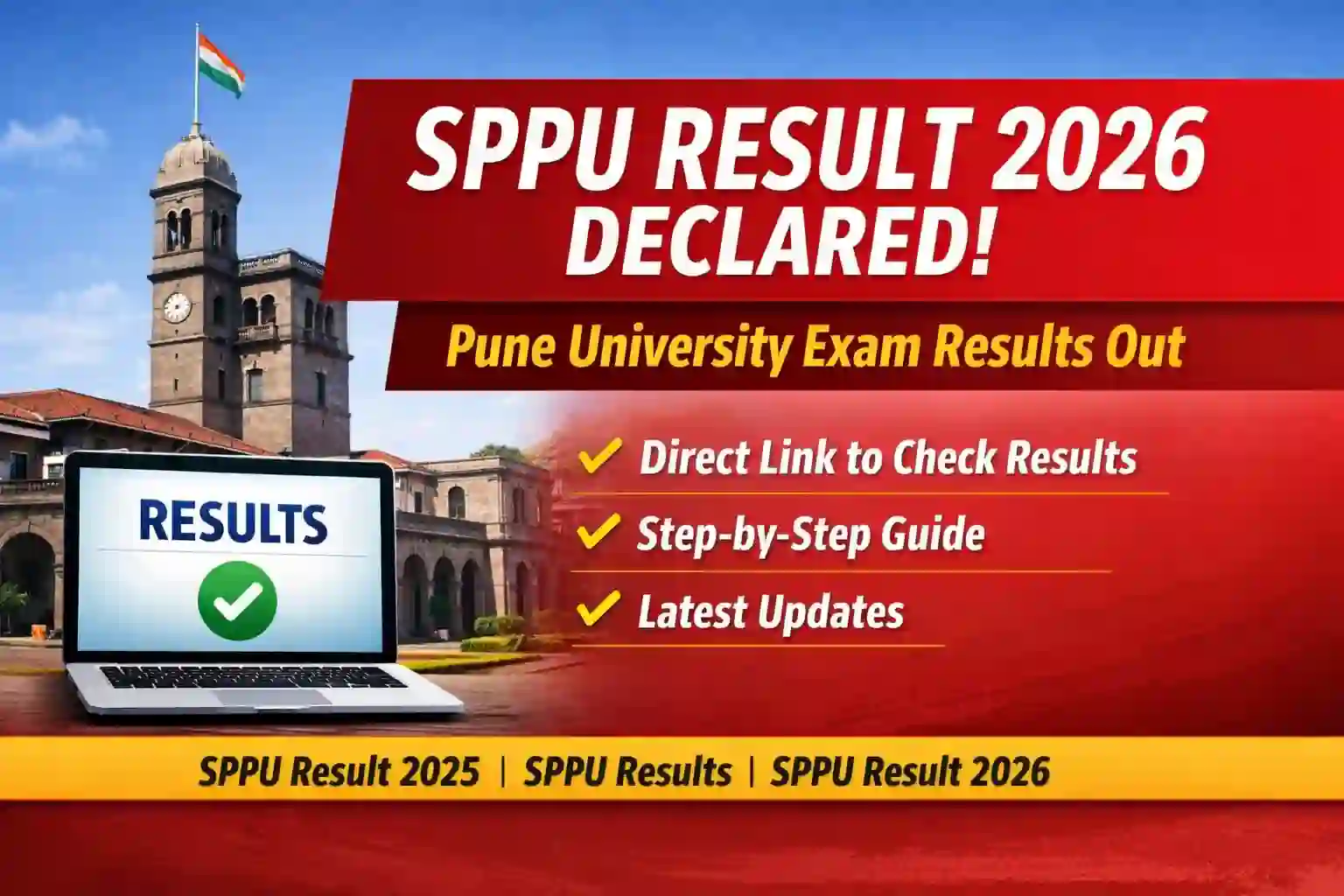 SPPU Result 2026 declared – Savitribai Phule Pune University exam results check online