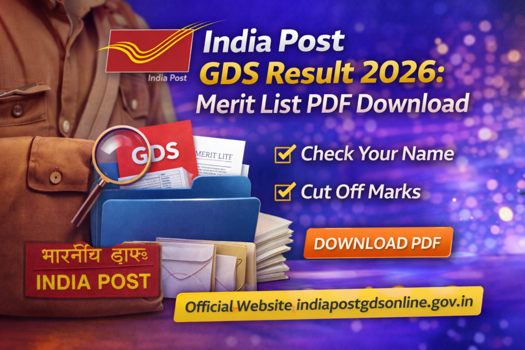 India Post GDS Result 2026 Merit List PDF Download