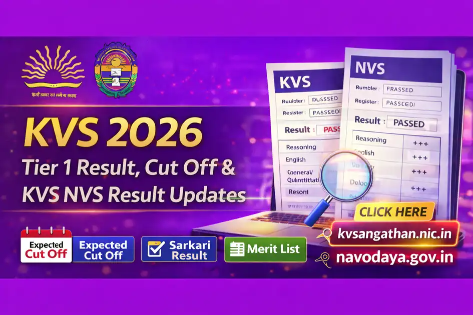 KVS 2026 Tier 1 Result and KVS NVS Result updates with cut details